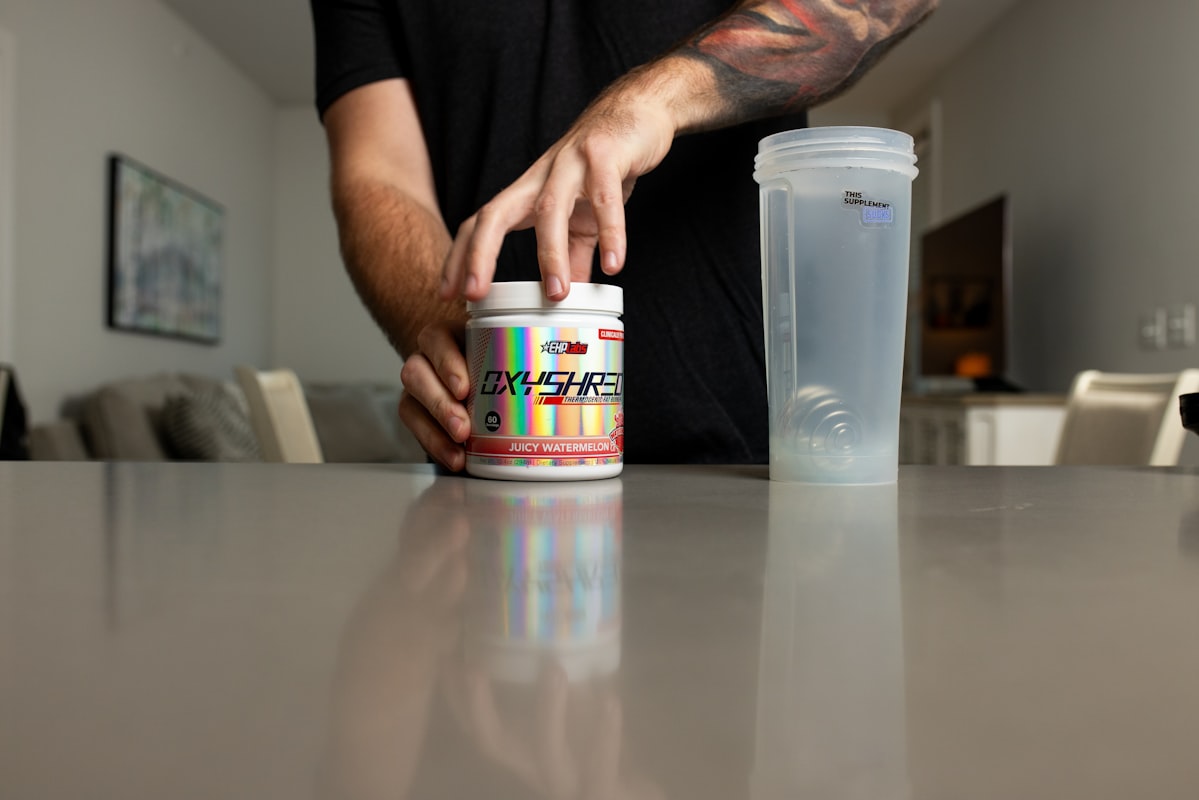 Athlete training with supplements